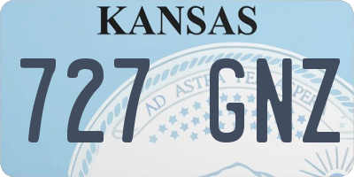 KS license plate 727GNZ
