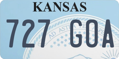 KS license plate 727GOA