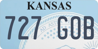 KS license plate 727GOB