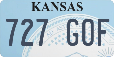 KS license plate 727GOF