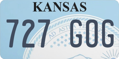 KS license plate 727GOG