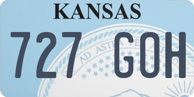 KS license plate 727GOH