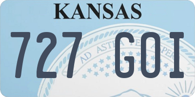 KS license plate 727GOI
