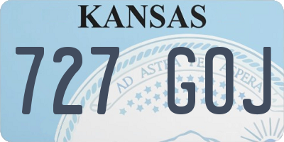 KS license plate 727GOJ