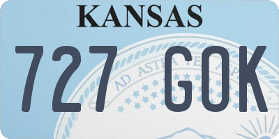 KS license plate 727GOK