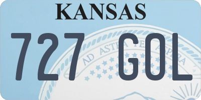 KS license plate 727GOL