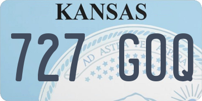KS license plate 727GOQ