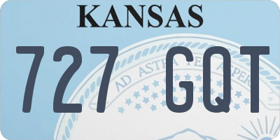 KS license plate 727GQT