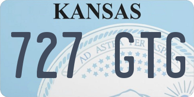 KS license plate 727GTG