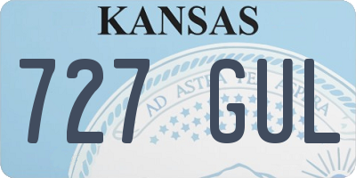 KS license plate 727GUL