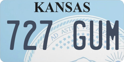 KS license plate 727GUM