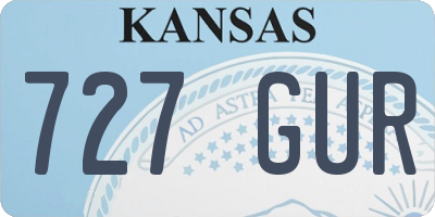 KS license plate 727GUR