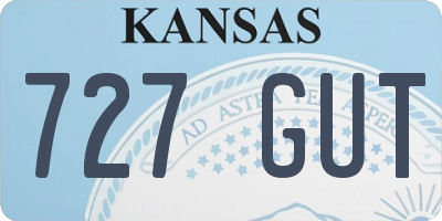 KS license plate 727GUT