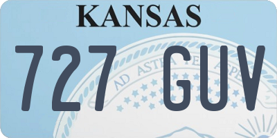 KS license plate 727GUV