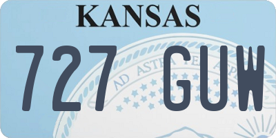 KS license plate 727GUW