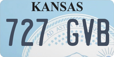 KS license plate 727GVB