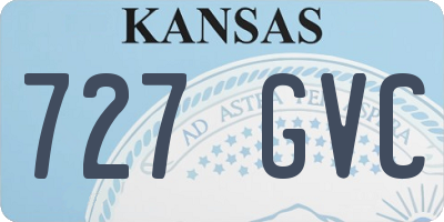 KS license plate 727GVC