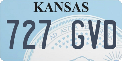 KS license plate 727GVD