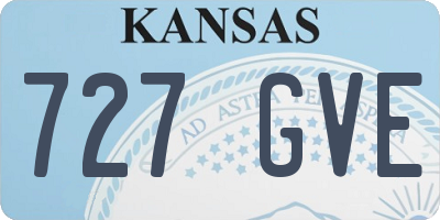KS license plate 727GVE