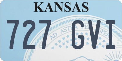 KS license plate 727GVI