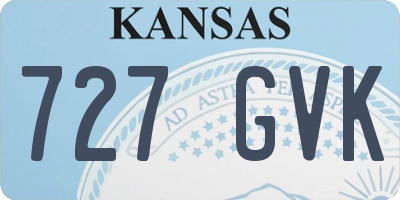 KS license plate 727GVK