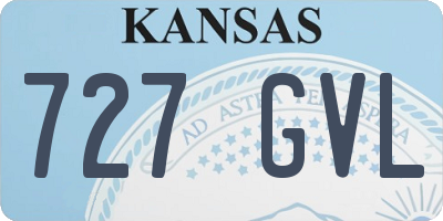 KS license plate 727GVL