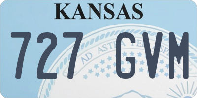 KS license plate 727GVM