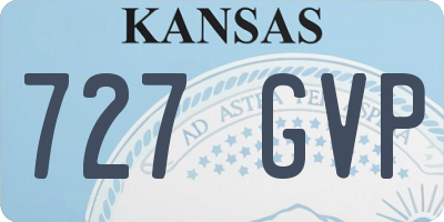 KS license plate 727GVP