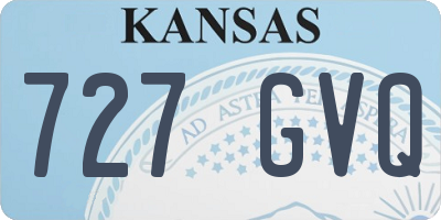 KS license plate 727GVQ