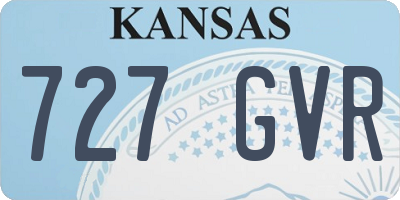 KS license plate 727GVR