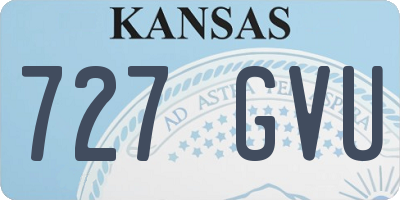 KS license plate 727GVU