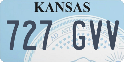 KS license plate 727GVV