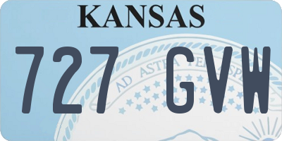 KS license plate 727GVW