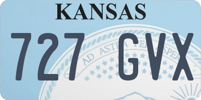 KS license plate 727GVX