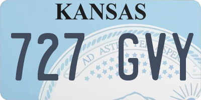 KS license plate 727GVY
