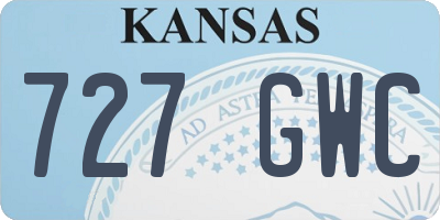 KS license plate 727GWC