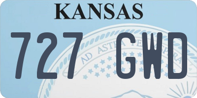 KS license plate 727GWD
