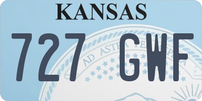 KS license plate 727GWF
