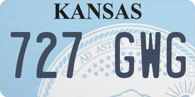 KS license plate 727GWG