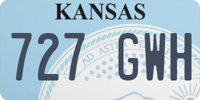 KS license plate 727GWH
