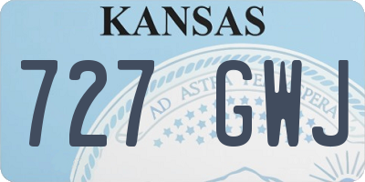 KS license plate 727GWJ