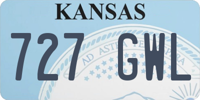 KS license plate 727GWL