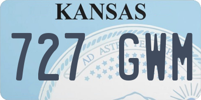 KS license plate 727GWM