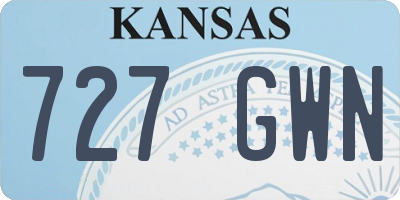 KS license plate 727GWN