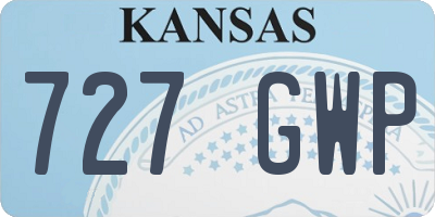 KS license plate 727GWP