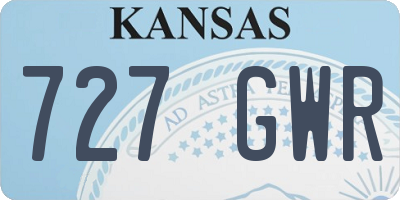 KS license plate 727GWR