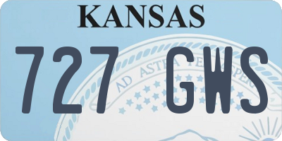 KS license plate 727GWS