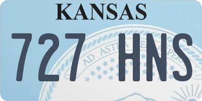 KS license plate 727HNS