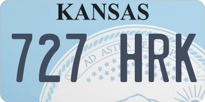 KS license plate 727HRK