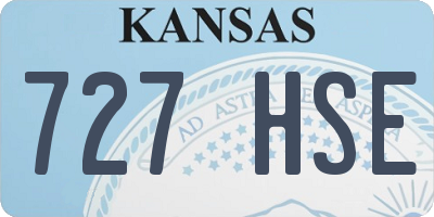 KS license plate 727HSE